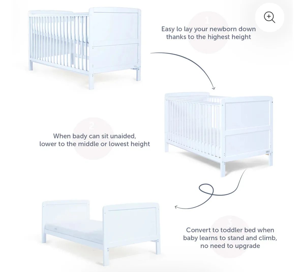 Baby Elegance Travis Cot Bed - Image 2