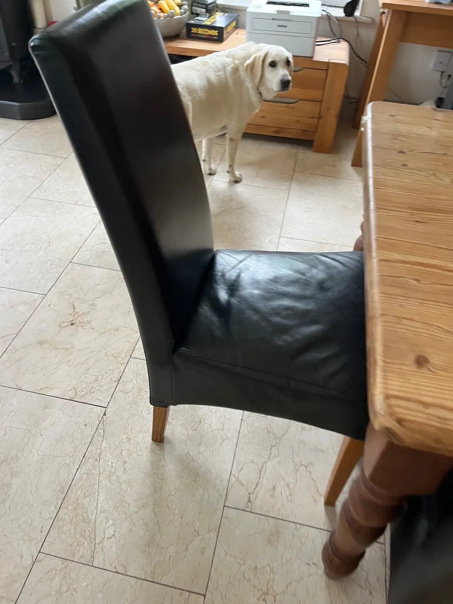 Kitchen chairs , table, leather House furniture - Image 1