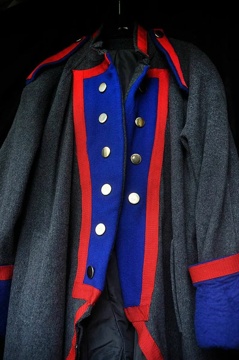 British Military Coat Costume Grey Wool,Red Piping - Image 1