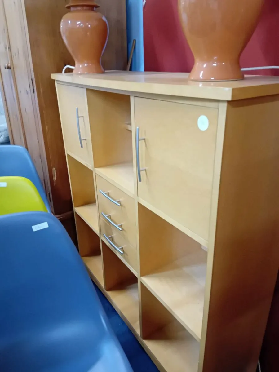 Modern Beech Effect Media Unit