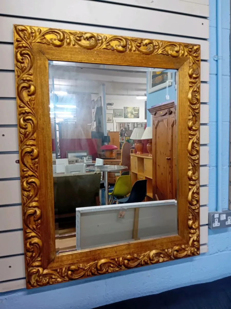 Large Decorative Gilt Framed Mirror