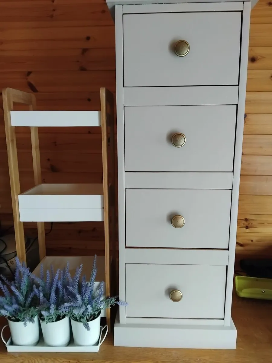 Small cabinet 4 drawer.small shelving  unit  flowe - Image 2