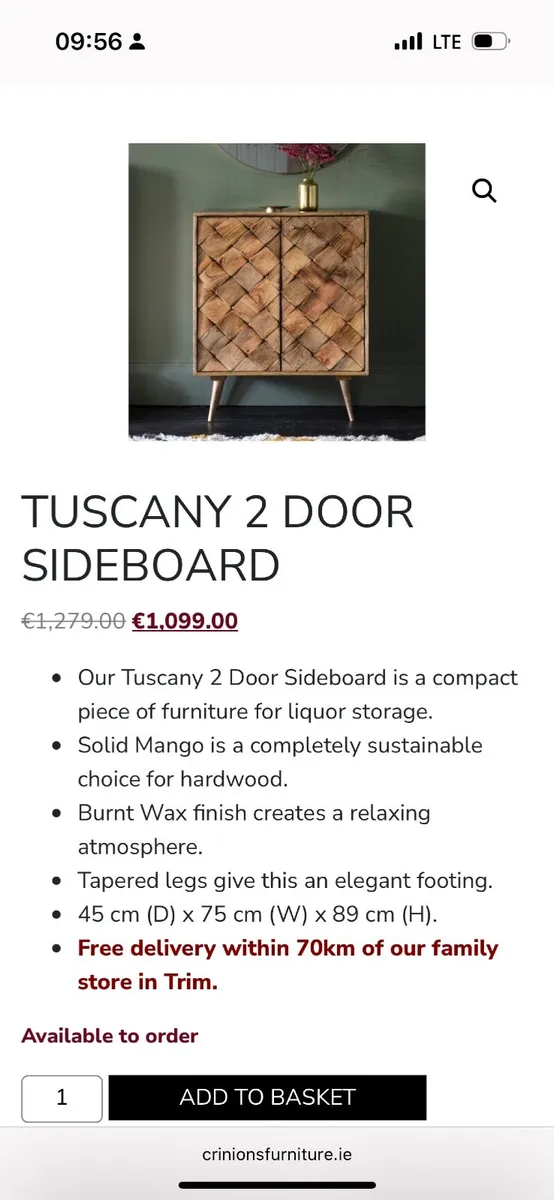 2 door Wax Cabinet Solid - Image 1