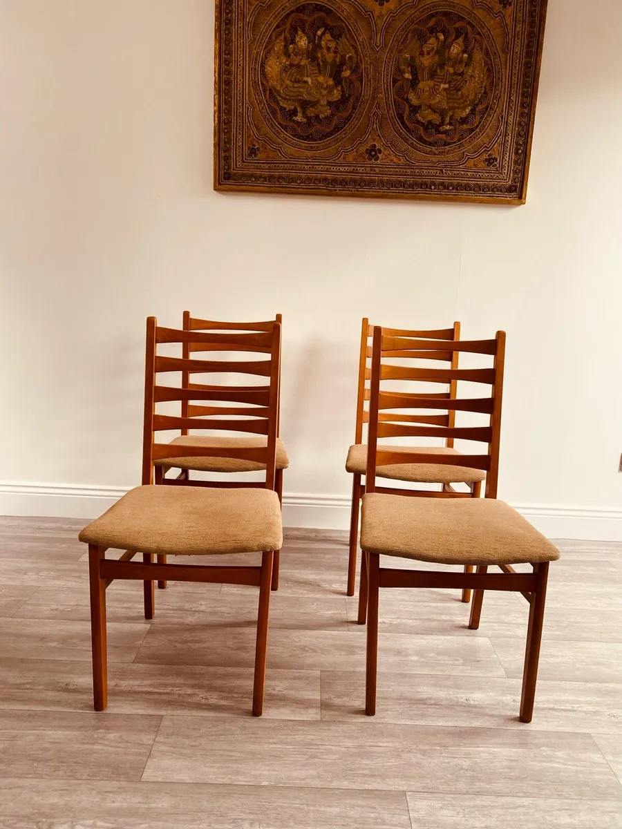 Mid Century Ladderback Dining Chairs - Image 1
