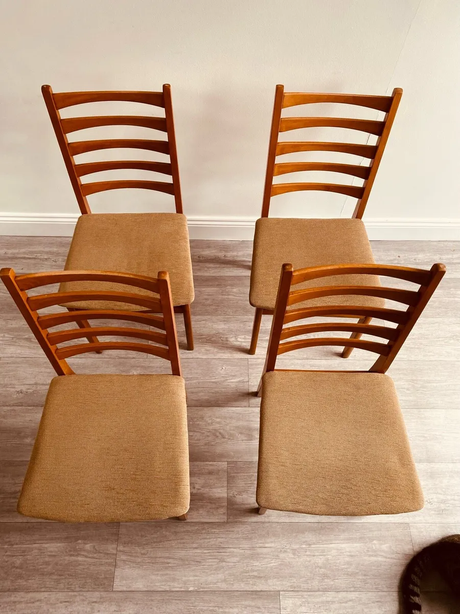 Mid Century Ladderback Dining Chairs - Image 2