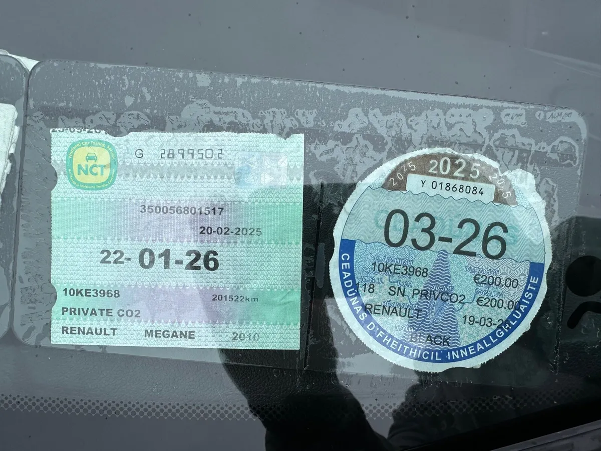 2010 renault megane 1.5dci diesel with nct and tax - Image 3