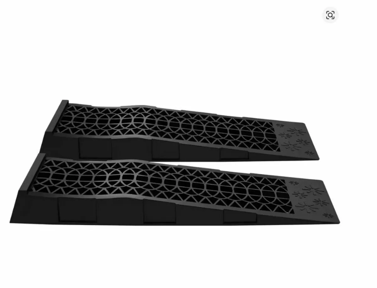 3T Extra Wide Car Ramps Pair Heavy Duty Plastic Lo - Image 1