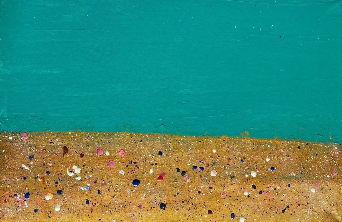 Turquoise beach painting - Image 3
