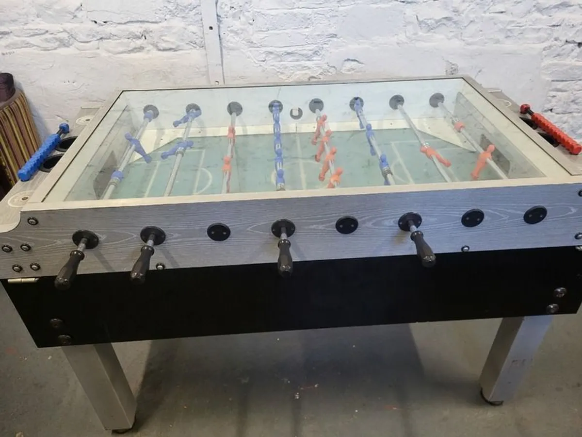 Commercial Foosball table, with coin mechanism