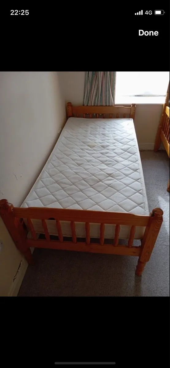 Single pine bed frame €85 - Image 2