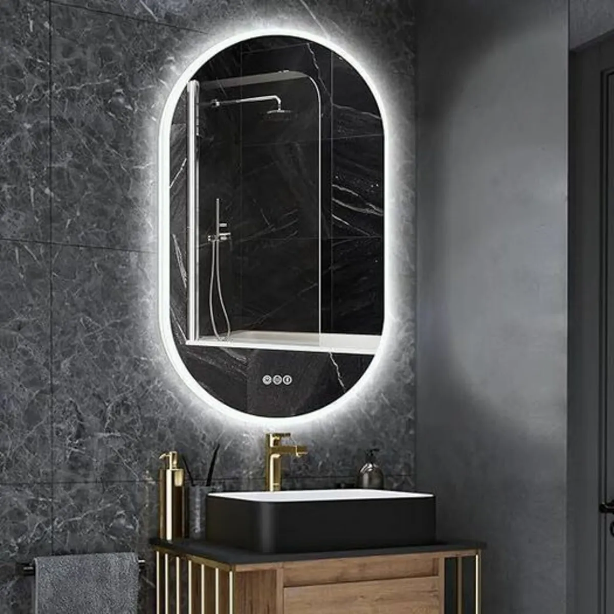 LED Bathroom Mirror with Lighting Bluetooth an Ant - Image 4