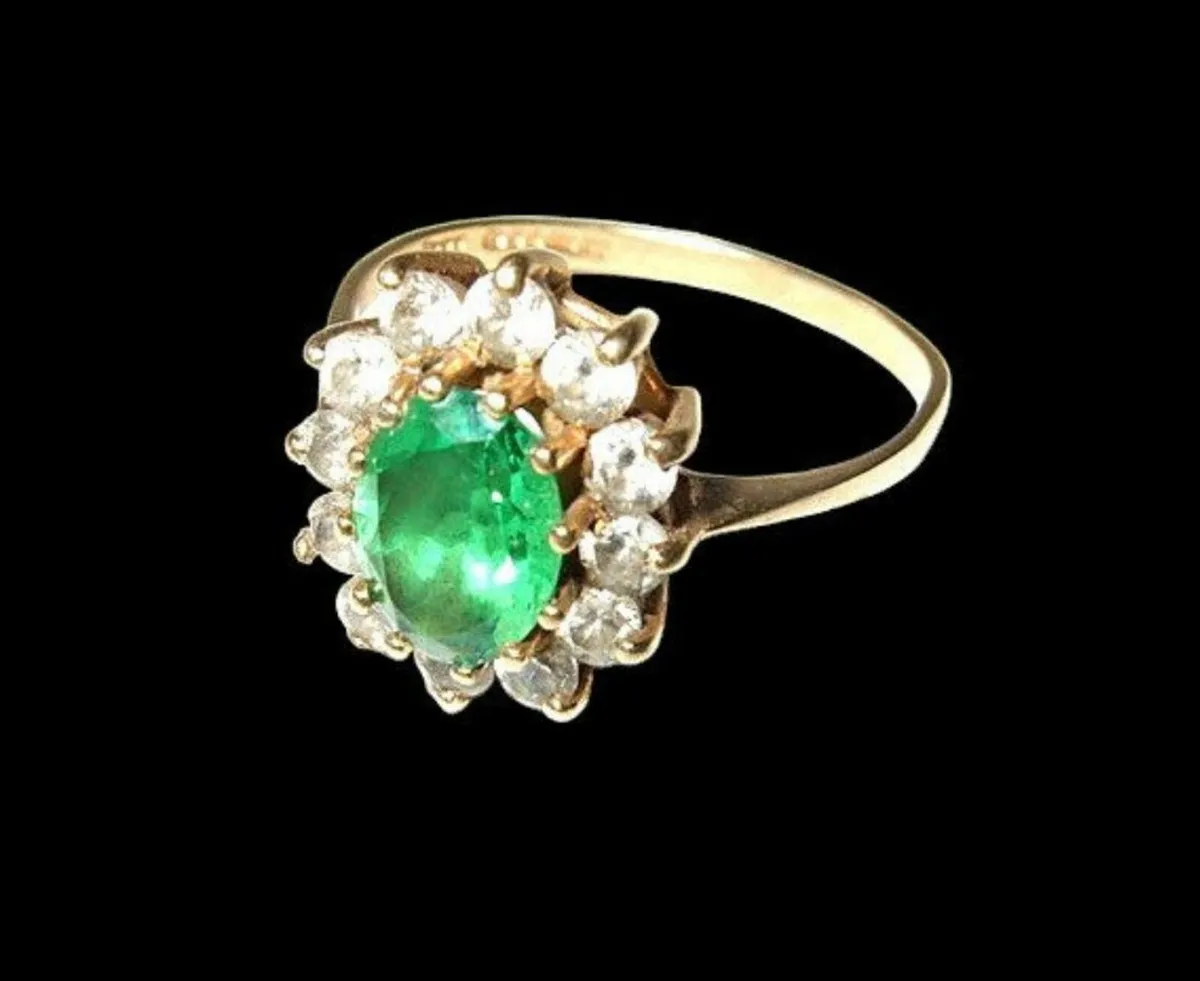 Vintage Hallmarked 14ct Gold Cluster - Image 2