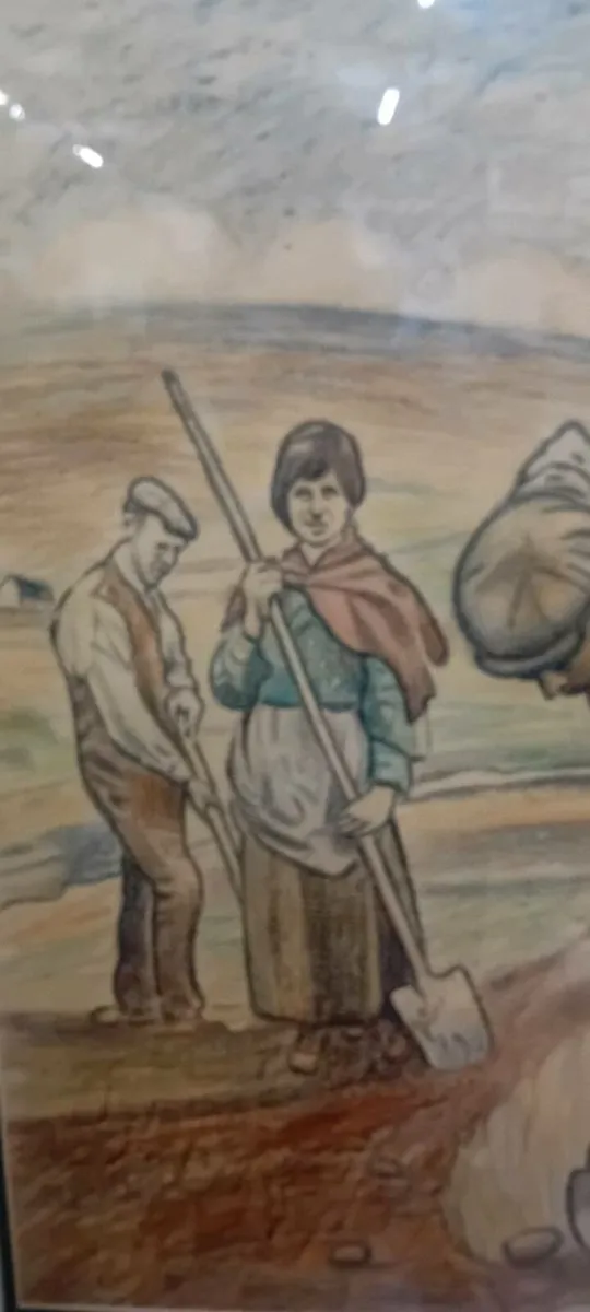 Original Alan Quigley Crayon Painting - Image 3