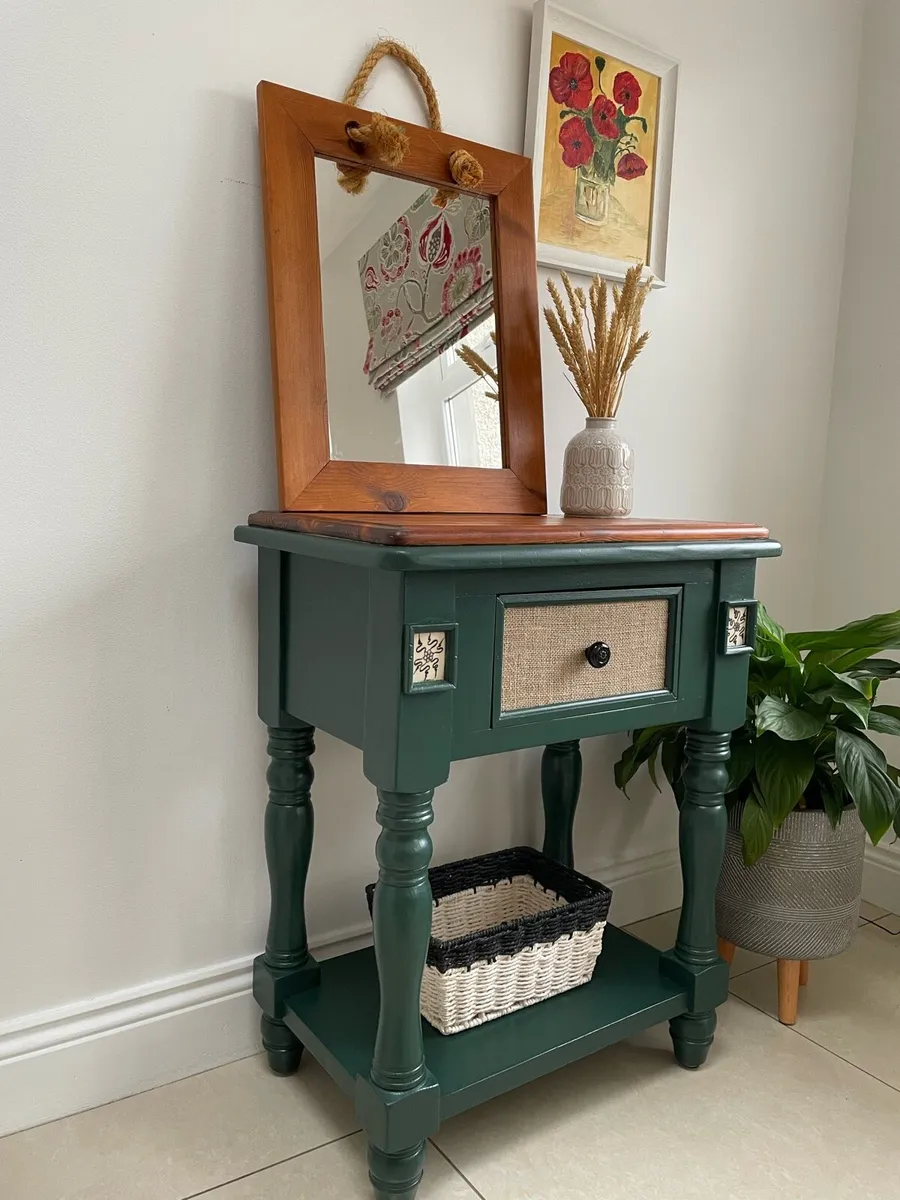 Rustic table and mirror set - Image 2