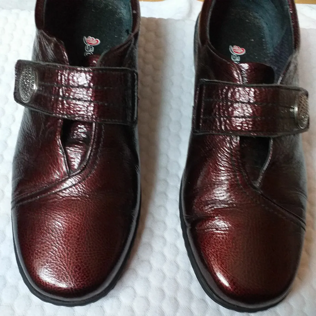 LADIES SOFTMODE BURGANDY SHOES-SIZE 5 UK/EU 38 - Image 4