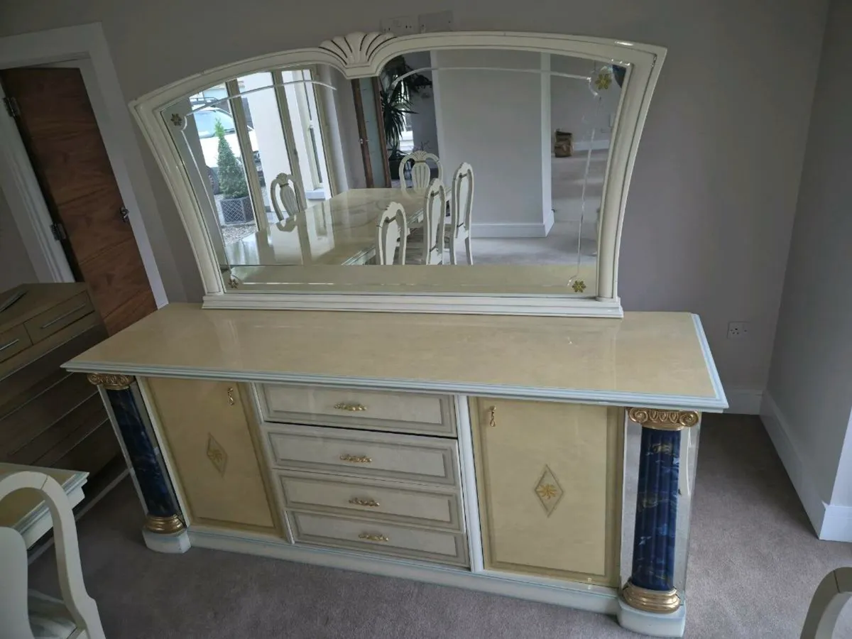 Table, chairs and side board - Image 4