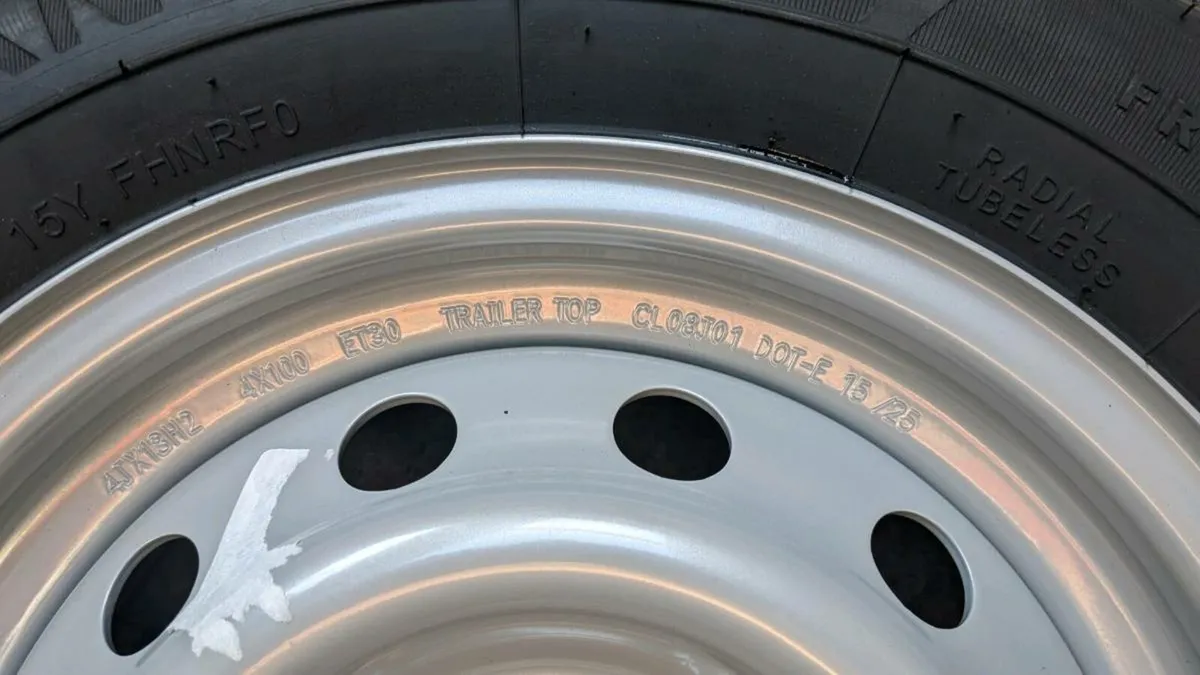 Trailer 13" wheel and tyre (new) - Image 2