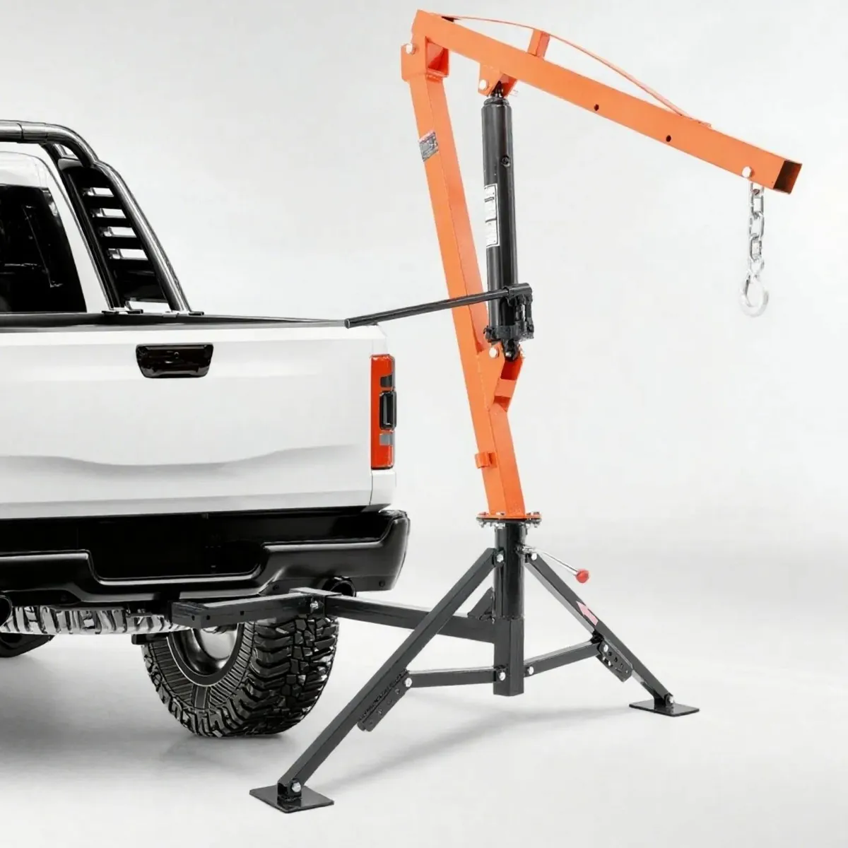 Heavy Duty 1000 lbs Hydraulic Truck Crane with Adj - Image 1