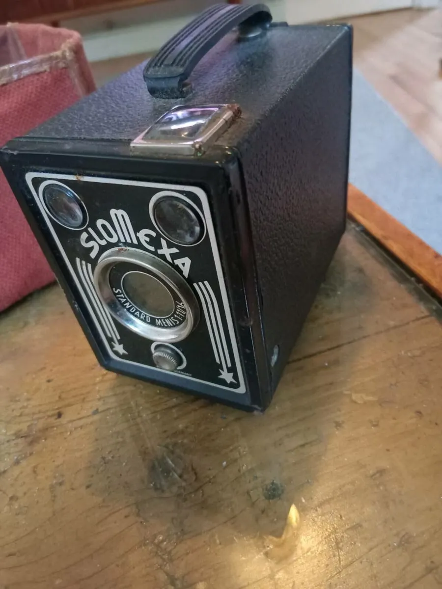 vintage slomexa camera in canvas bag - Image 1