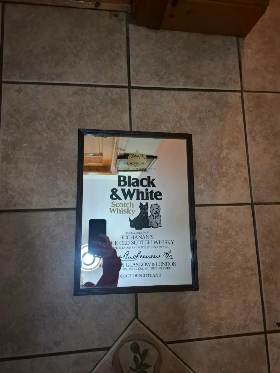 Black and white whiskey mirror postage possible