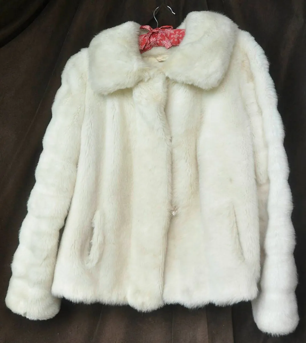 White Faux Fur Jacket Made in England by Astraka - Image 3