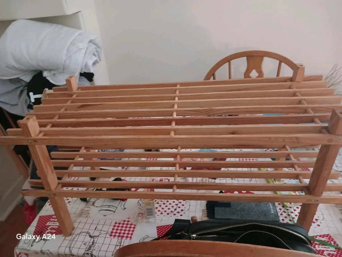 Shoe rack wooden - Image 1