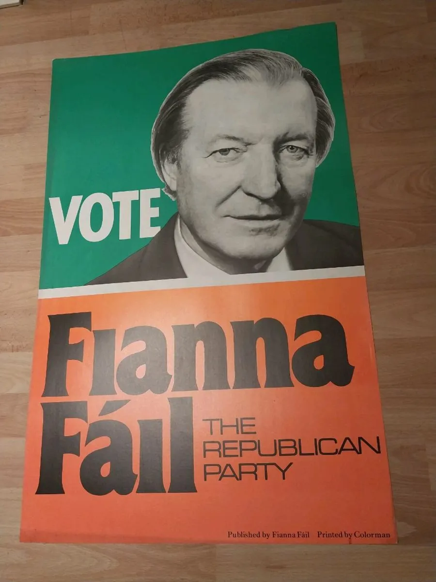 Original Charlie Haughey poster unused - Image 3