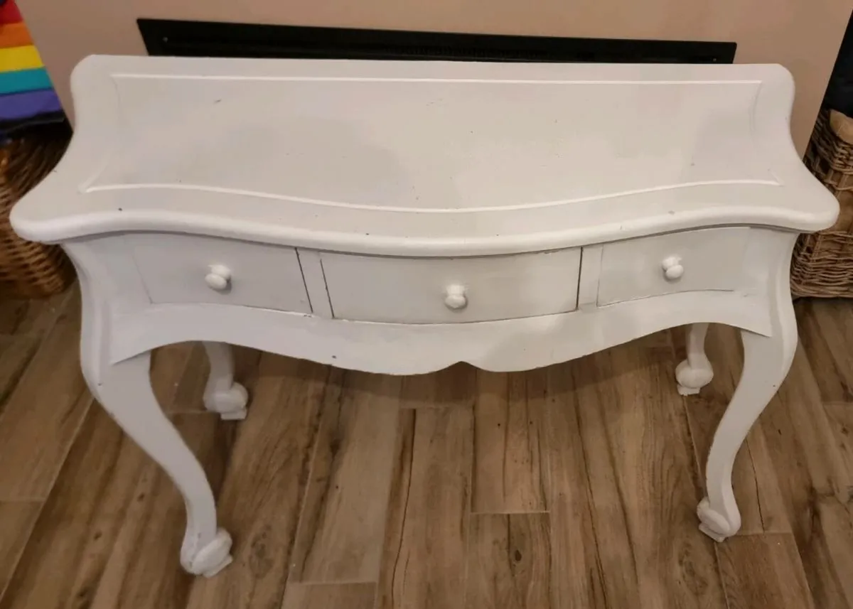 White Vintage style Sideboard - Hall Table - Image 1