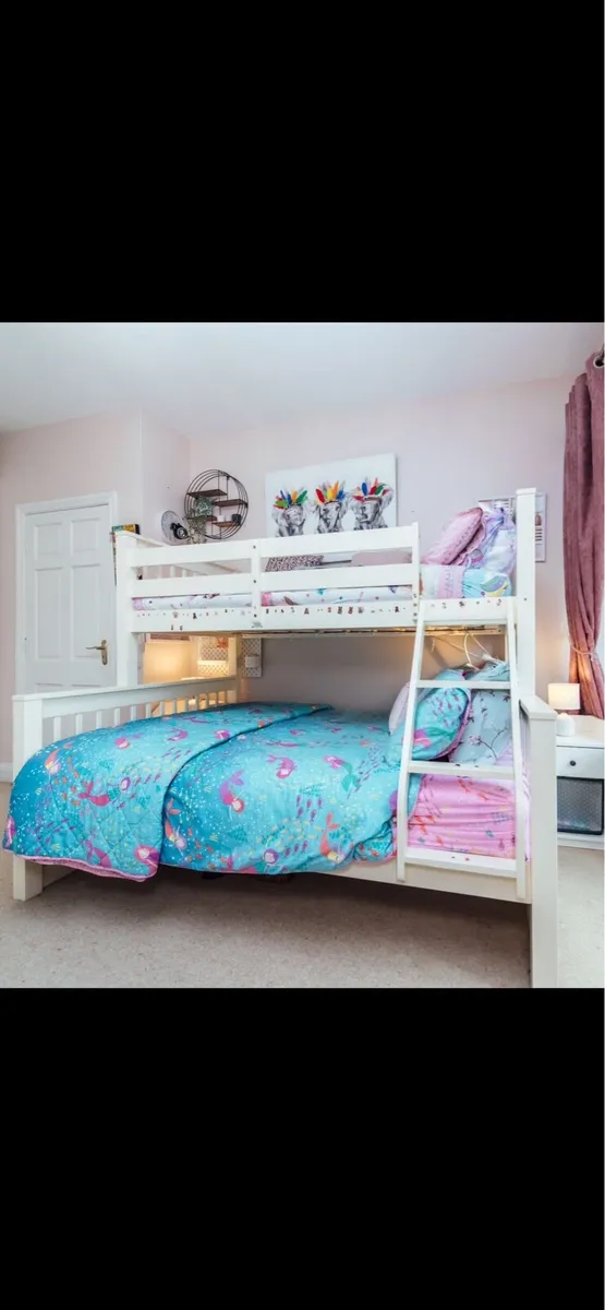 Double and single wooden bunk bed - Image 2