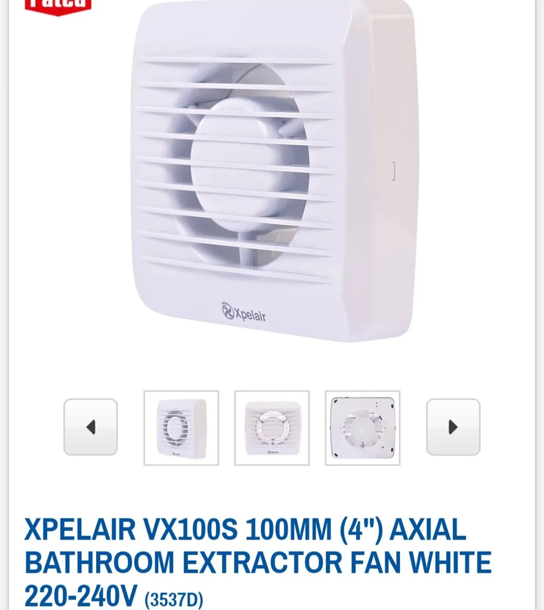 New Bathroom extractor fan