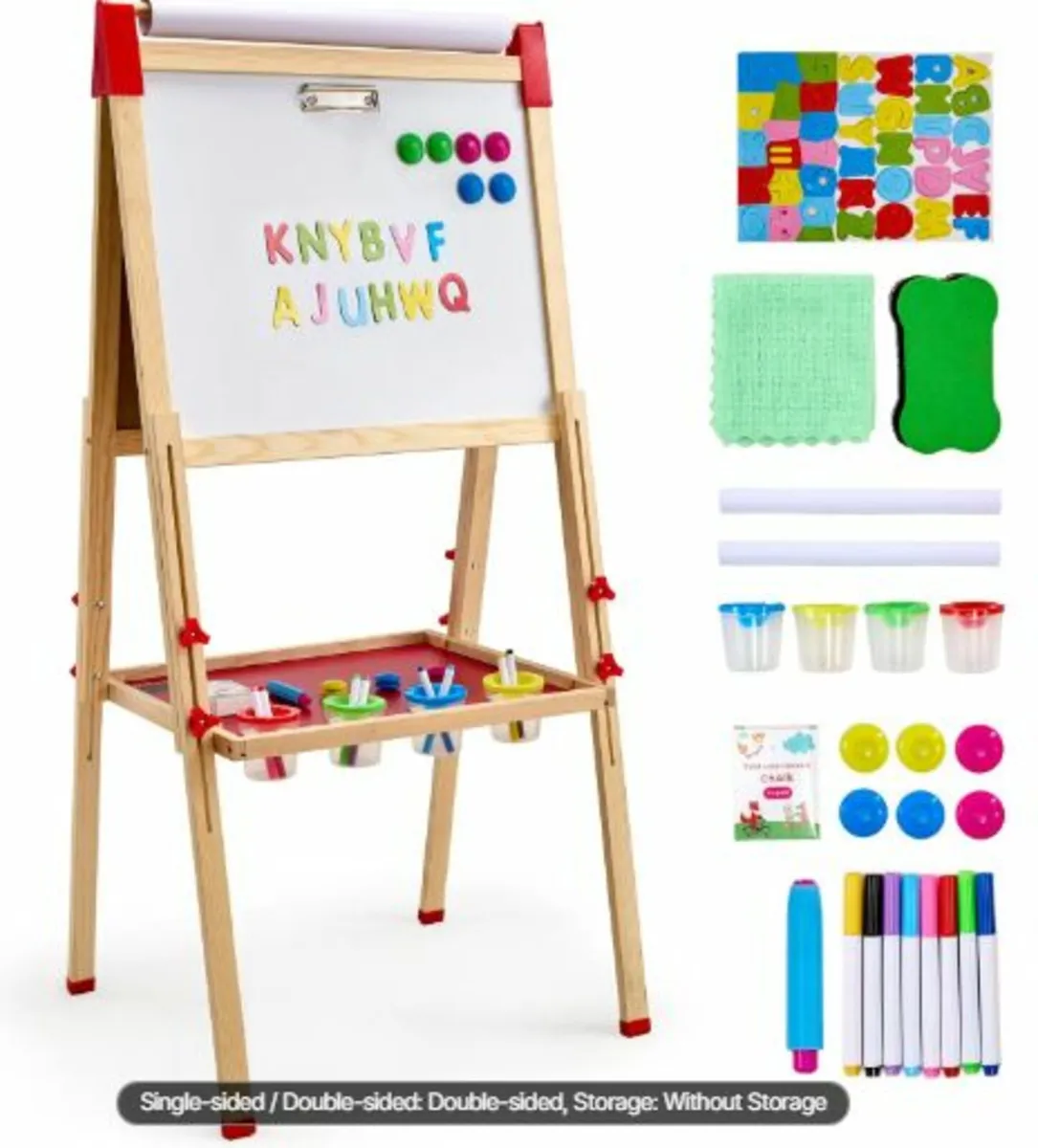 Art Easel for Kids,3-in-1Wooden Double-Sided Kids - Image 1