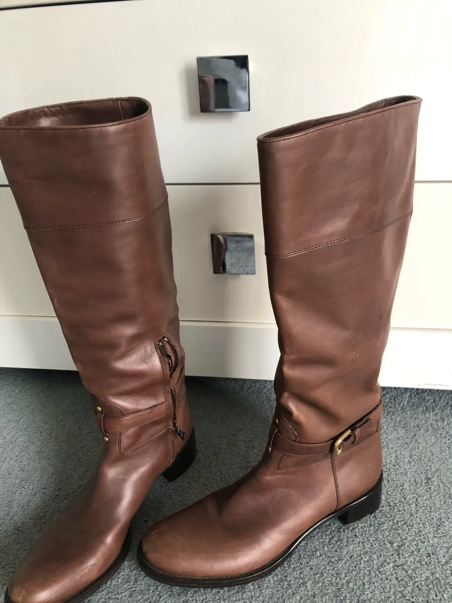 Designer Leather Boots - Image 1