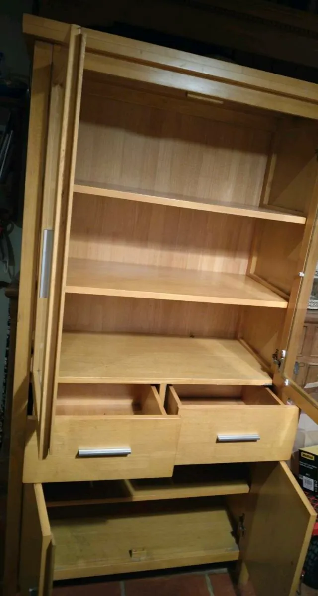Cabinet,solid timber with glass front. - Image 4