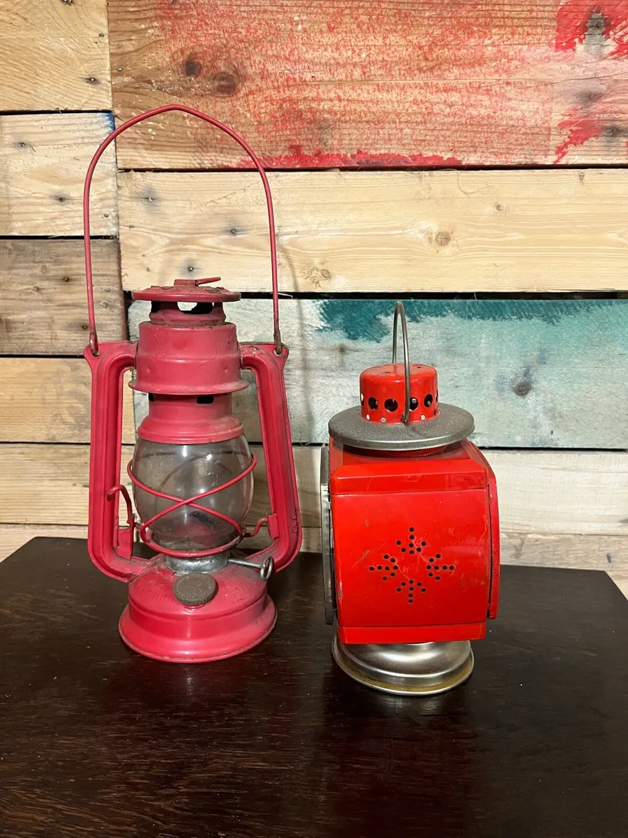 Pair of vintage oil lamps - Image 2