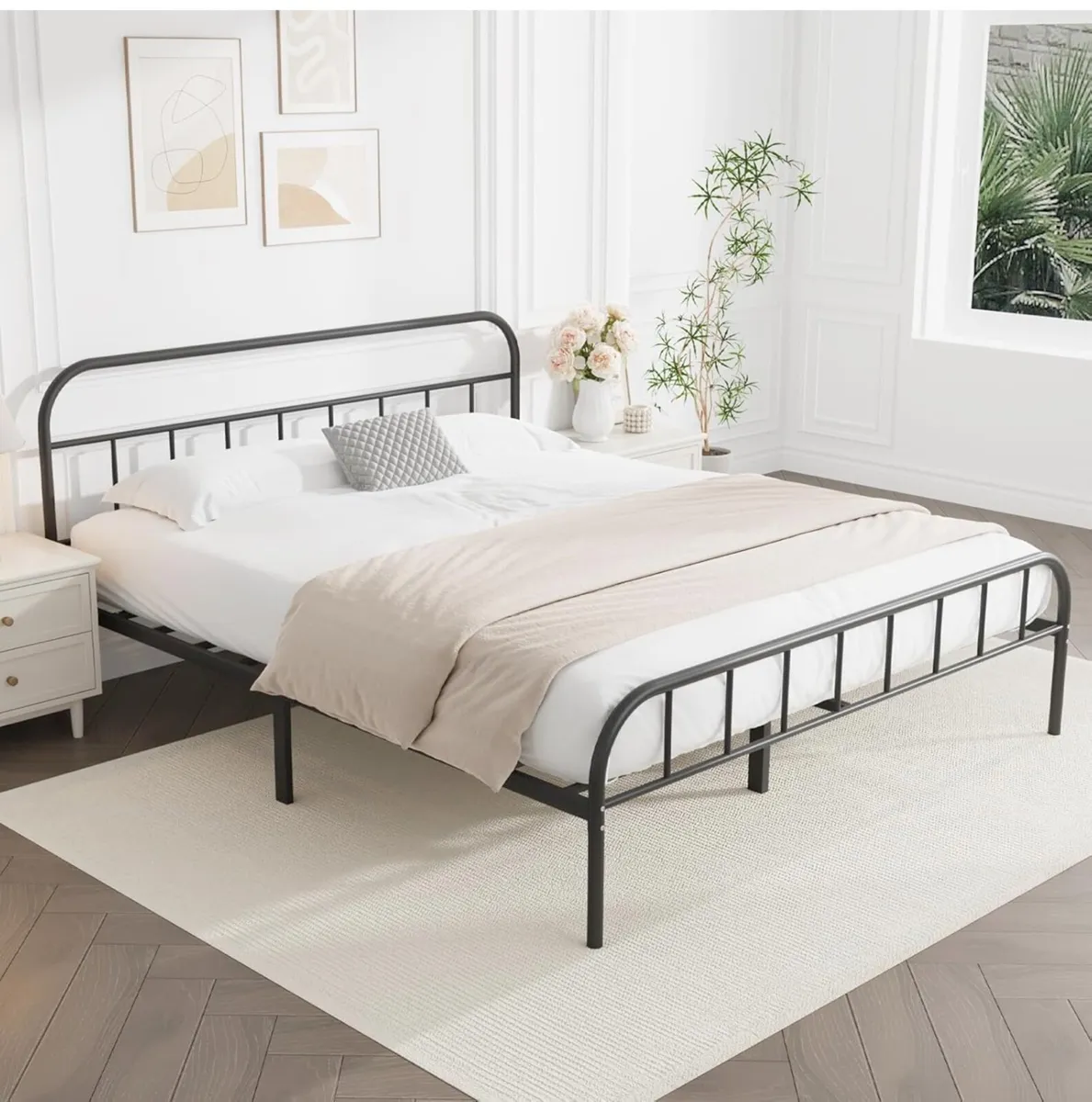King Metal Bed Frame with Large Storage Space - Image 4