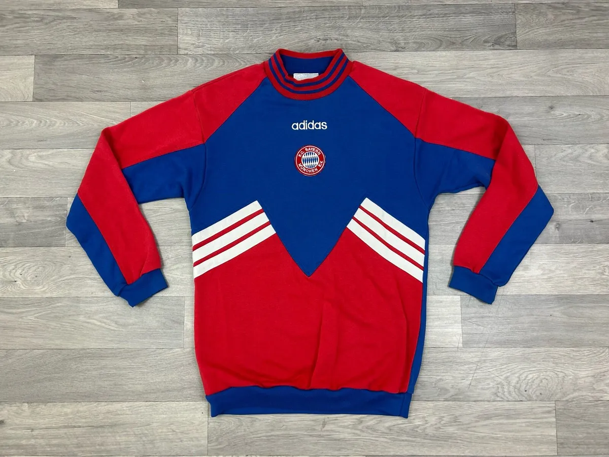 Vintage 90s Adidas Bayern Munich Sweatshirt Small - Image 1