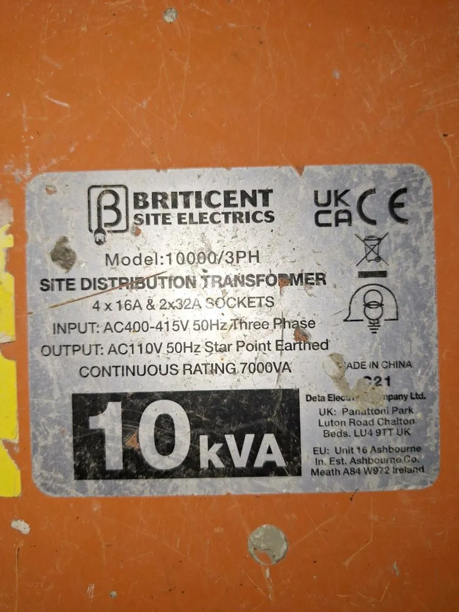 2 no. 400v/110v transformer +Distribution pane - Image 3