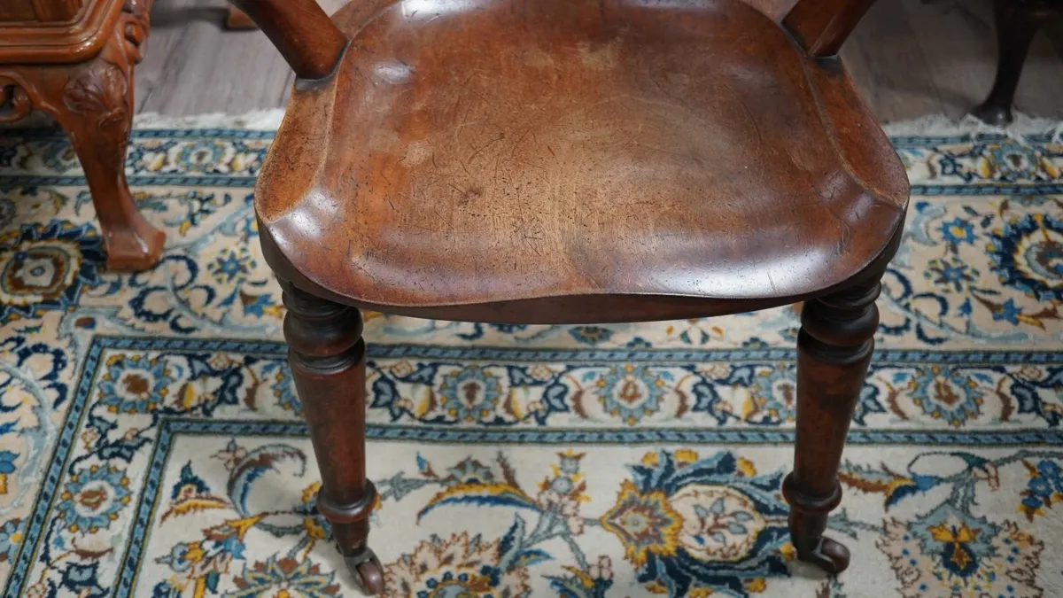 Antique Victorian Captains Chair - Image 4