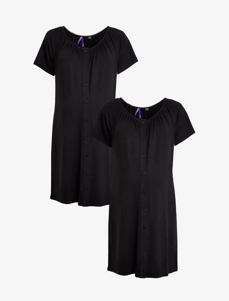 Two Black Seraphine Maternity Nightdresses XXL - Image 1