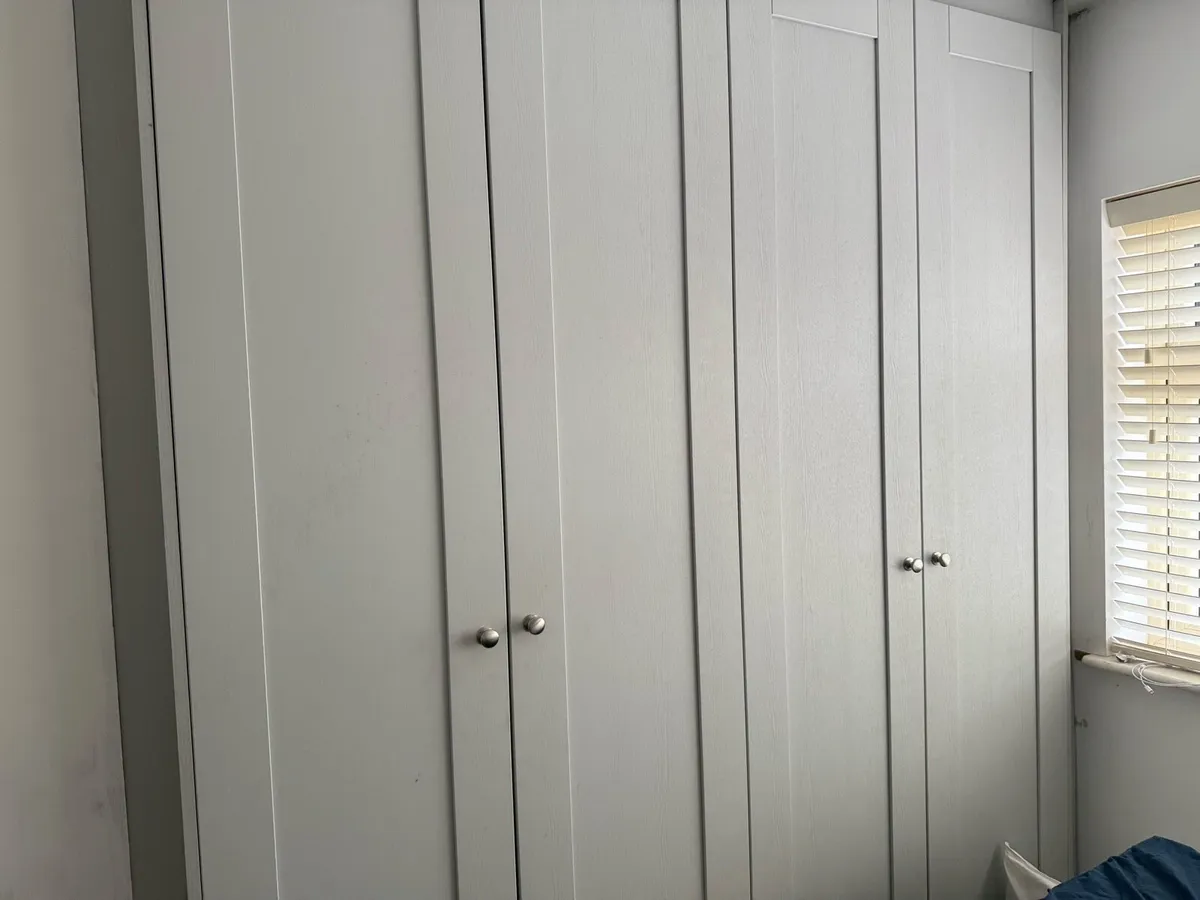 2 grey double wardrobe - Image 2
