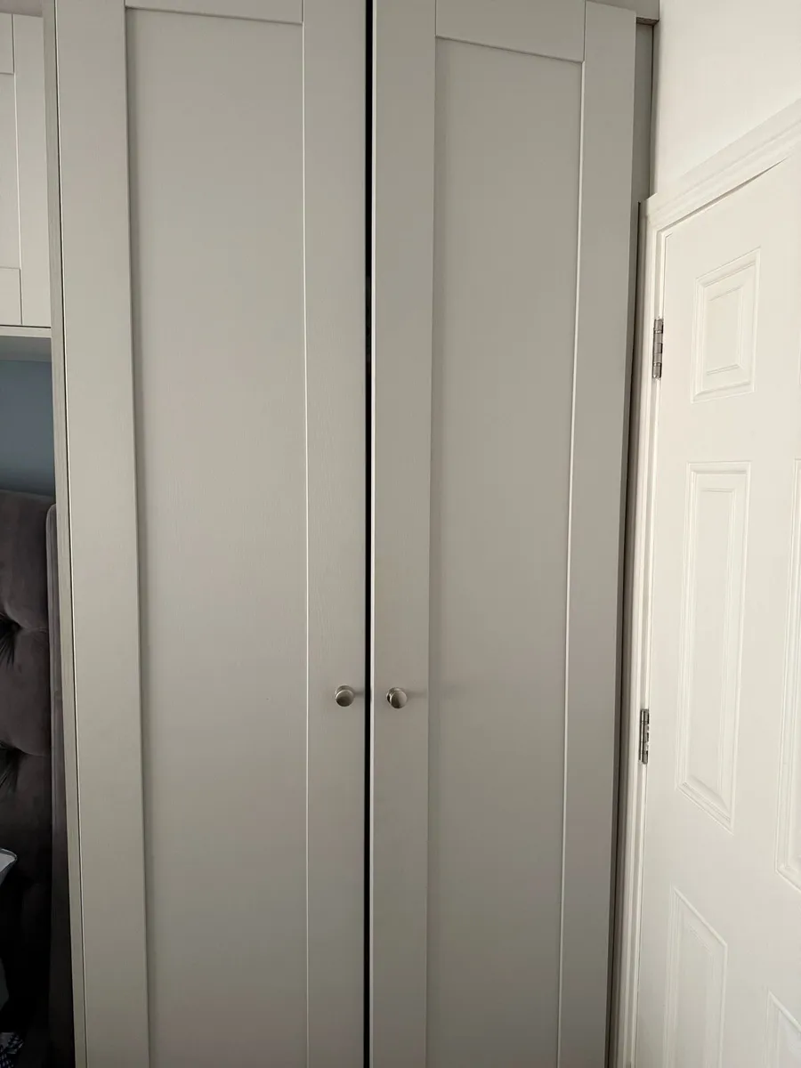 2 grey double wardrobe - Image 3