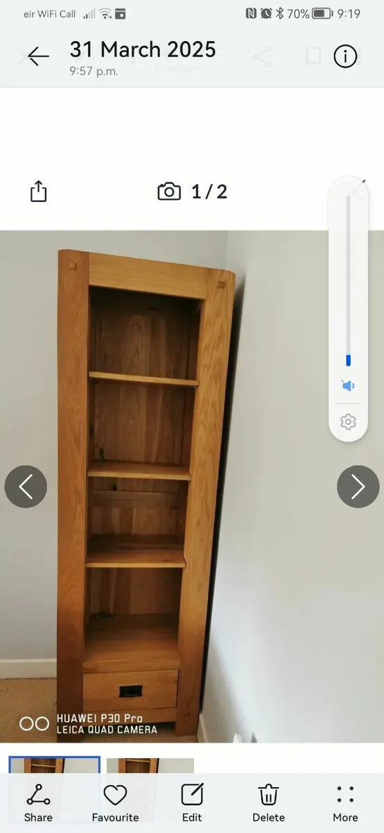 Solid Oak Tv Unit & Tall Boy - Image 2