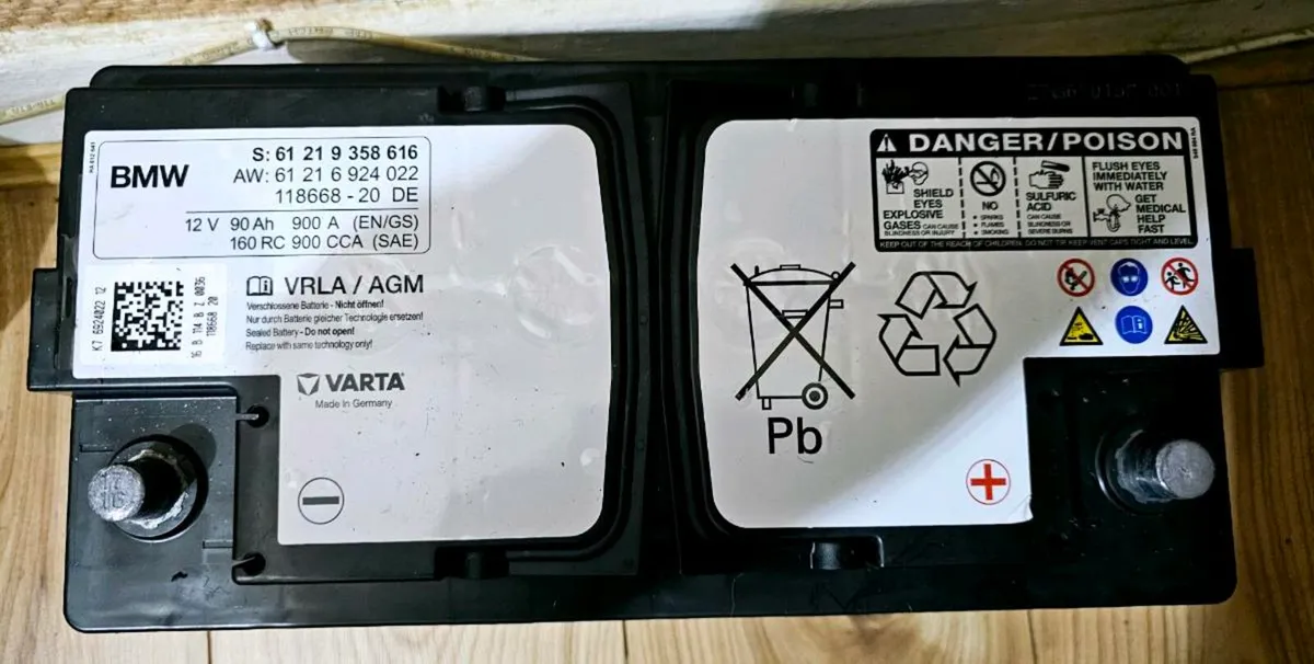 BMW F10 5 Series 12v 90ah 900 VRLA/AGM Car Battery - Image 1