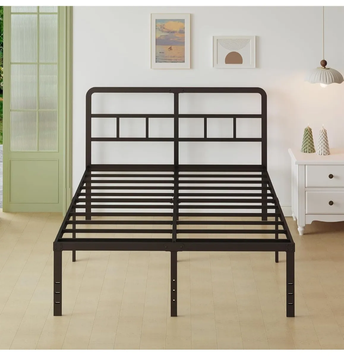 King Size Bed Frame 5ft with Curved Headboard, Hea - Image 4