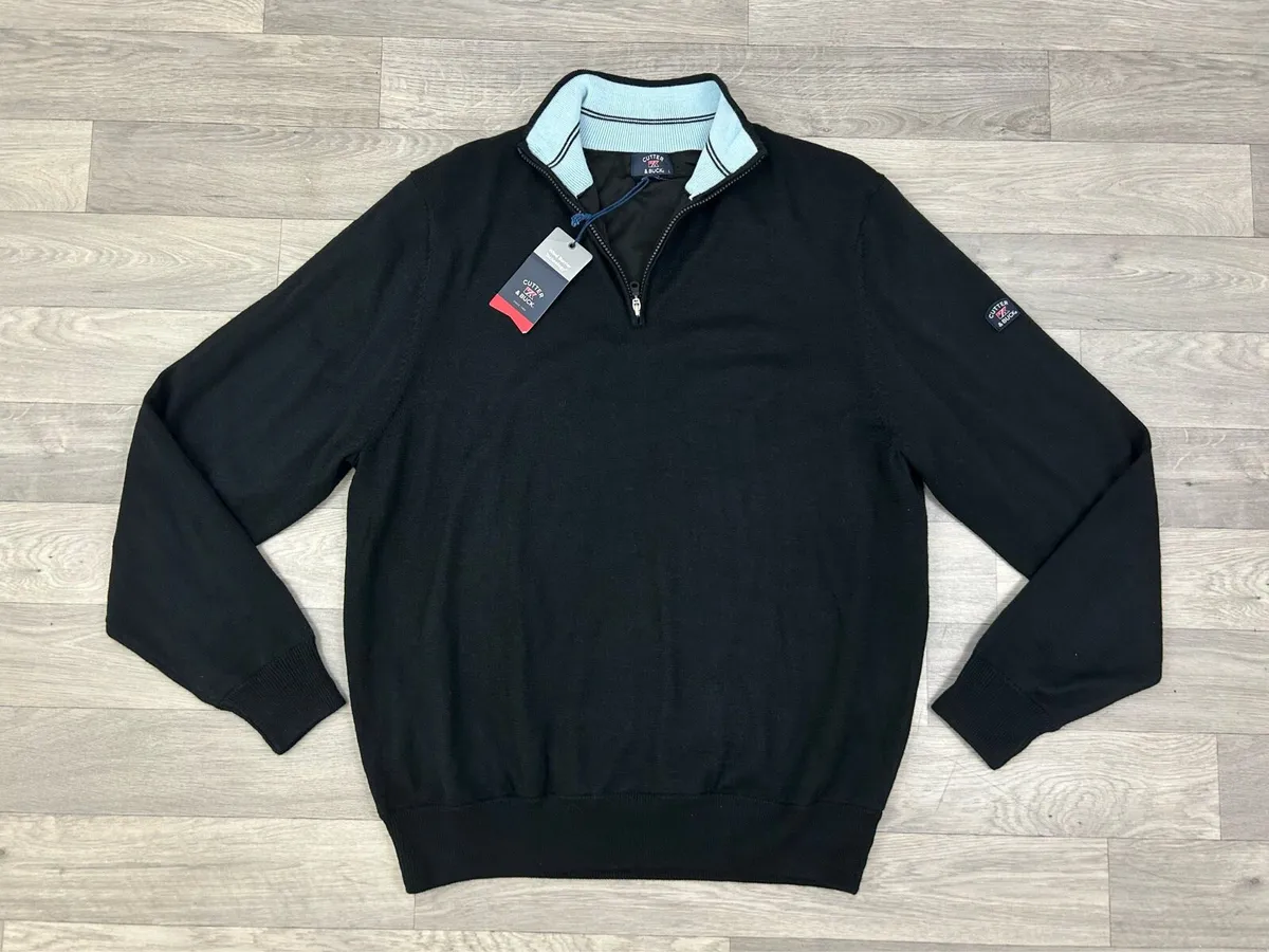 NEW Cutter & Buck Lined Half Zip Golf Jumper Large - Image 1