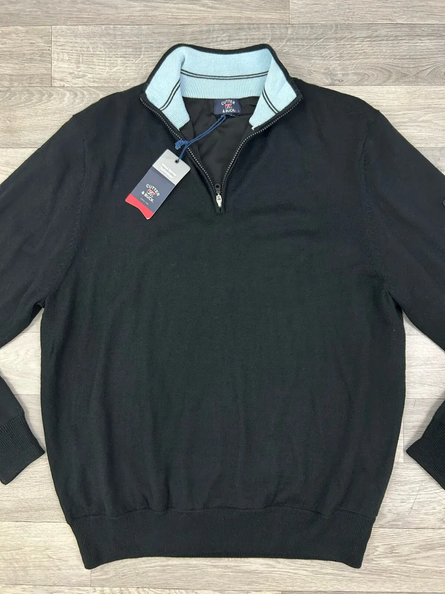 NEW Cutter & Buck Lined Half Zip Golf Jumper Large - Image 2