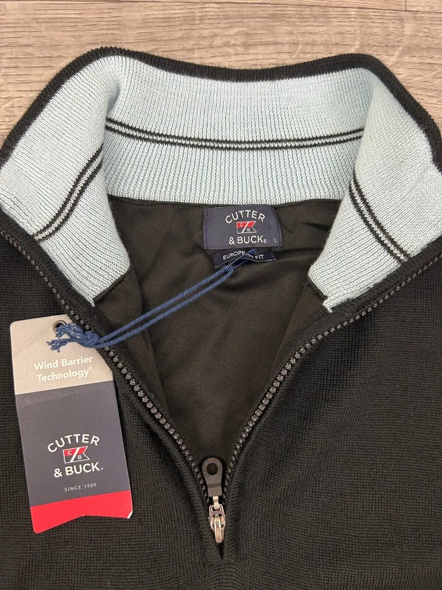 NEW Cutter & Buck Lined Half Zip Golf Jumper Large - Image 4