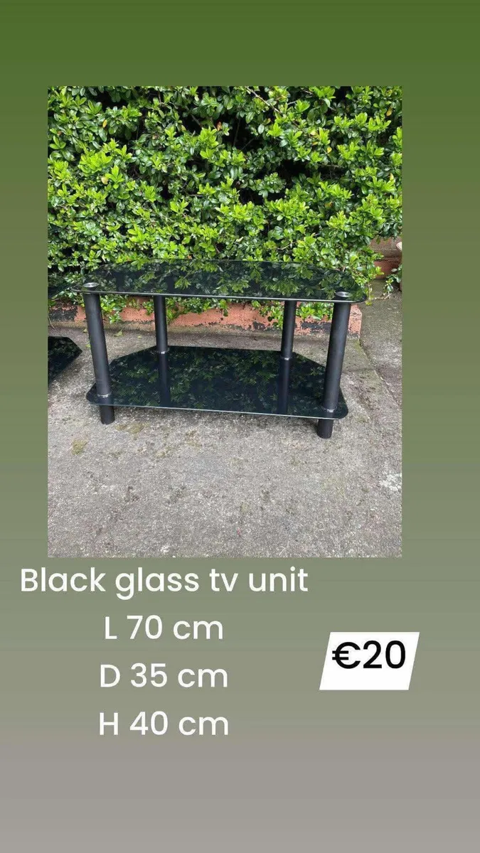 2 glass tv stands - Image 3