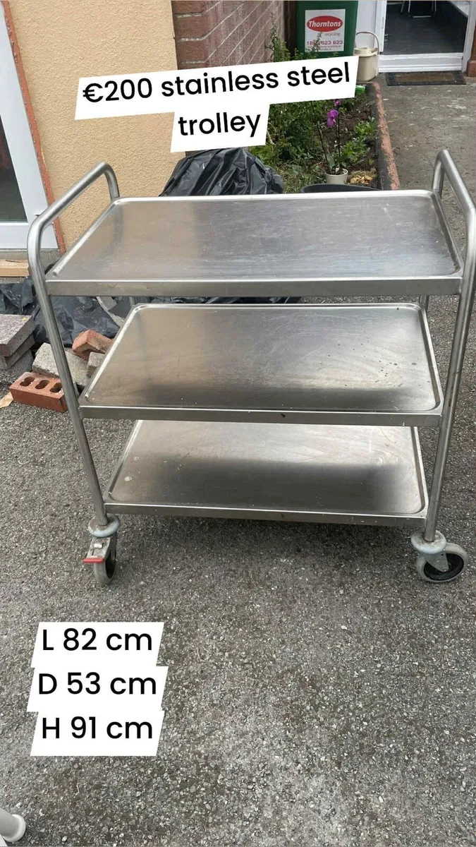 Stainless steel trolley - Image 2