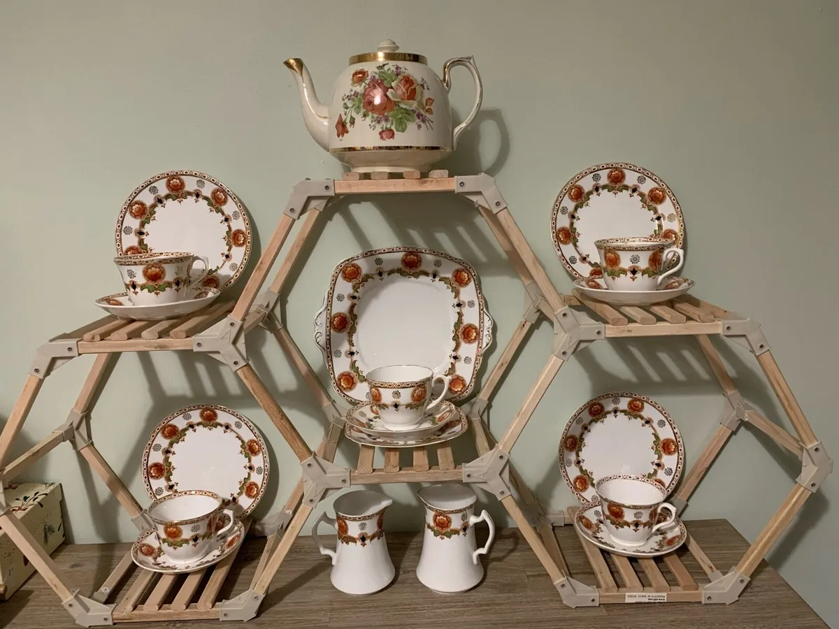 18 Piece Rosyln China Tea Set  Teapot not for sale - Image 1